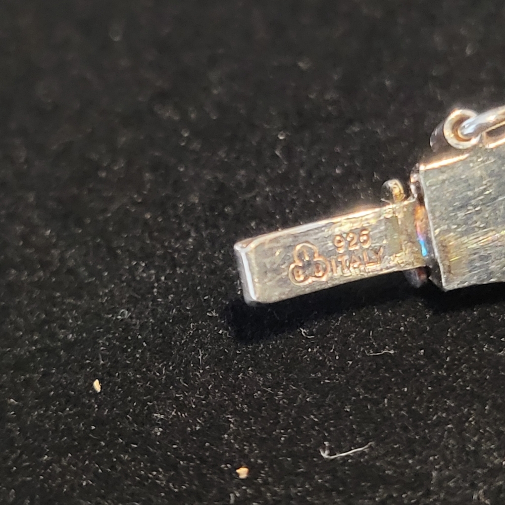 Unique sterling silver bracelet, 7.5" long - Picture 3 of 3